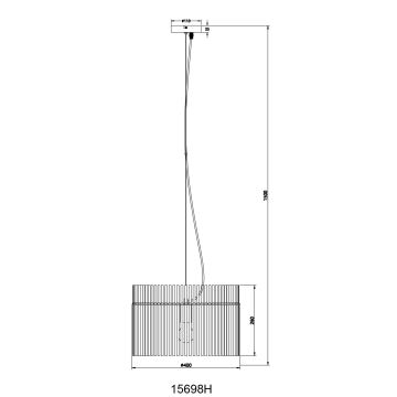 Globo - Candelabro suspenso 1xE27/60W/230V