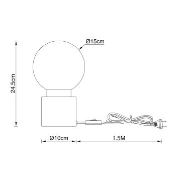 Globo - Candeeiro de mesa 1xE14/25W/230V cromado