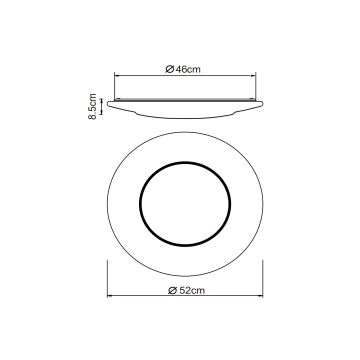 Globo - Iluminação de teto LED LED/24W/230V 3000/4500/6500K