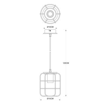 Globo - Candelabro suspenso 1xE27/40W/230V