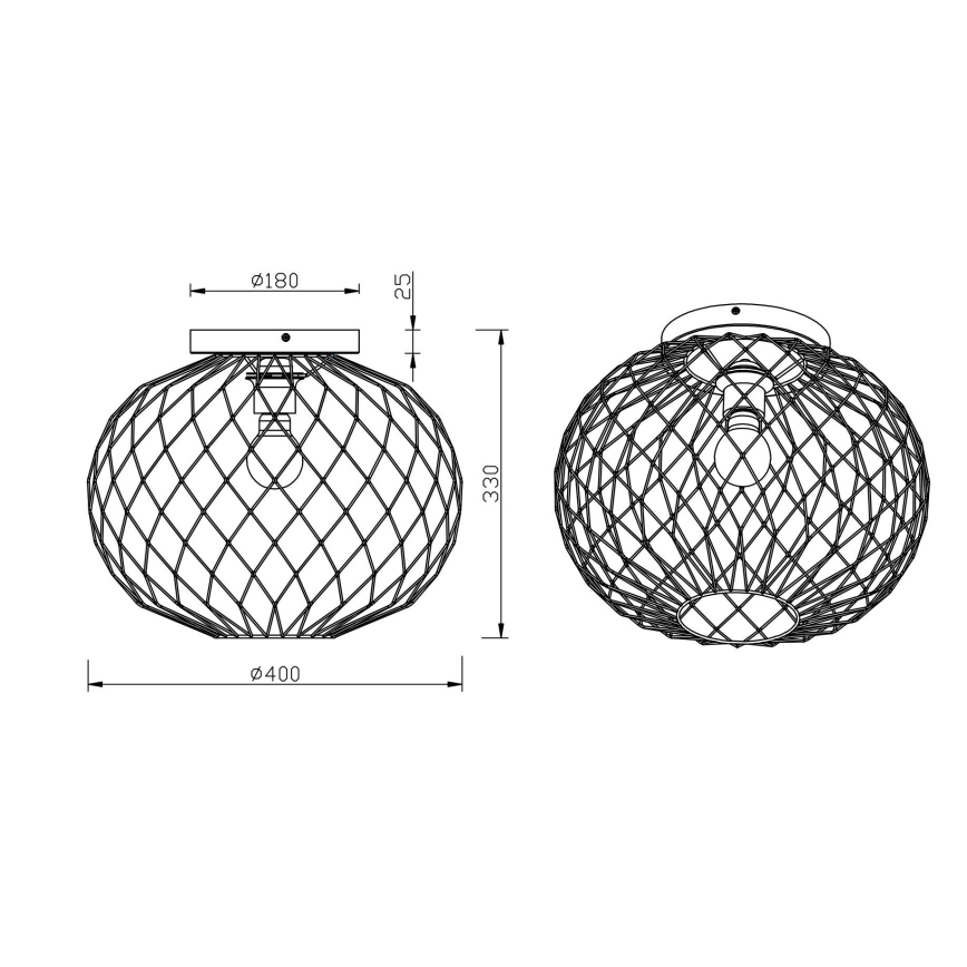 Globo - Candelabro montado à superfície 1xE27/60W/230V