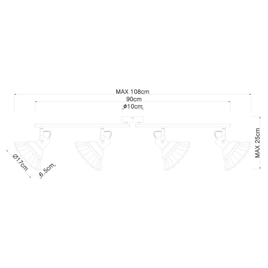 Globo - Refletor 4xE27/40W/230V