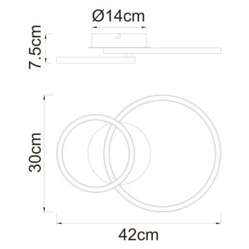 Globo - Candelabro montado à superfície LED LED/18W/230V