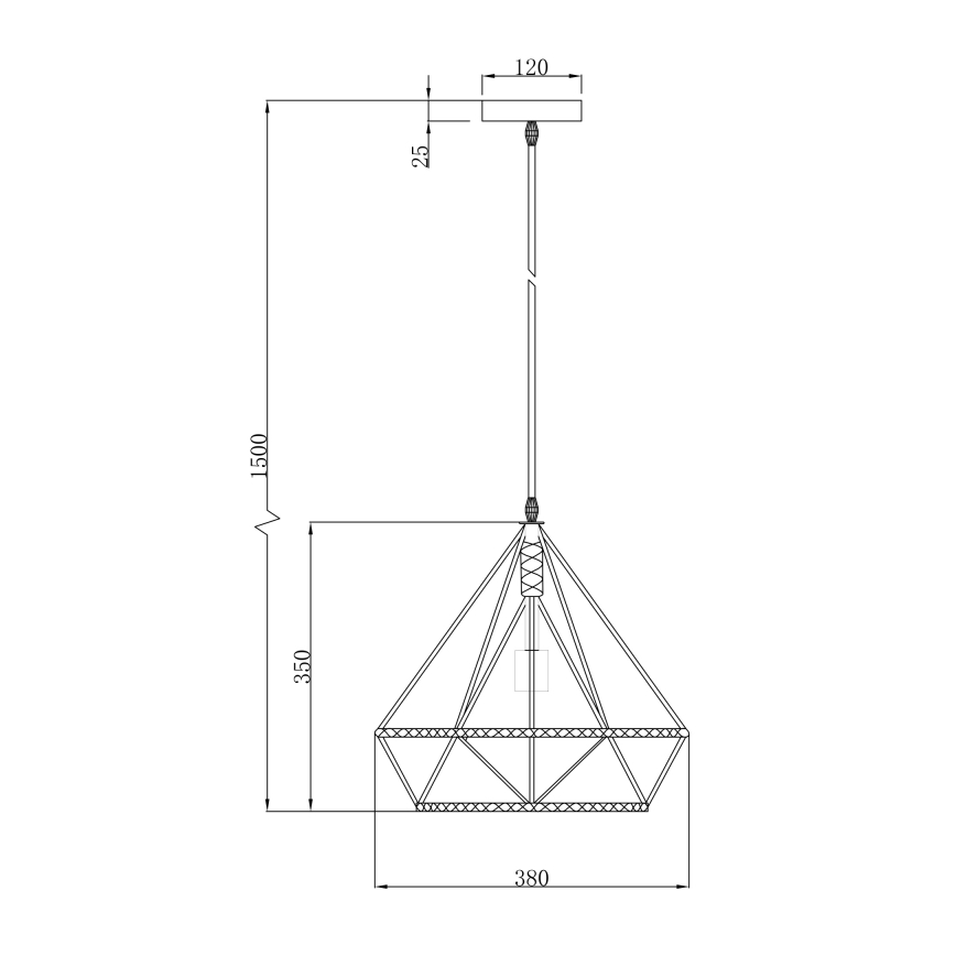 Globo - Candelabro num fio 1xE27/60W/230V