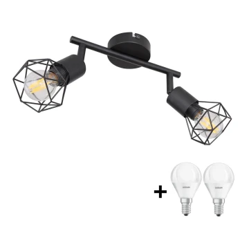 Globo - Foco LED 2xE14/5W/230V preto