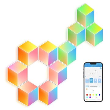 Govee - CONJUNTO 10x Iluminação LED Glide Hexa Pro LED Smart RGBIC Wi-Fi