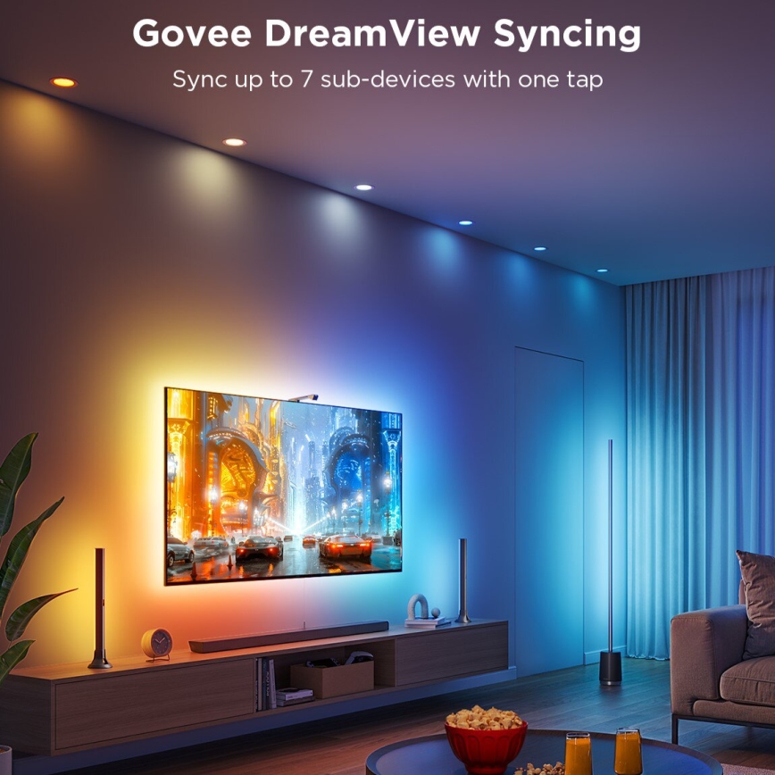 Govee - CONJUNTO 2x Backlight TV 55-65" SMART LED retroiluminação RGBICW Wi-Fi