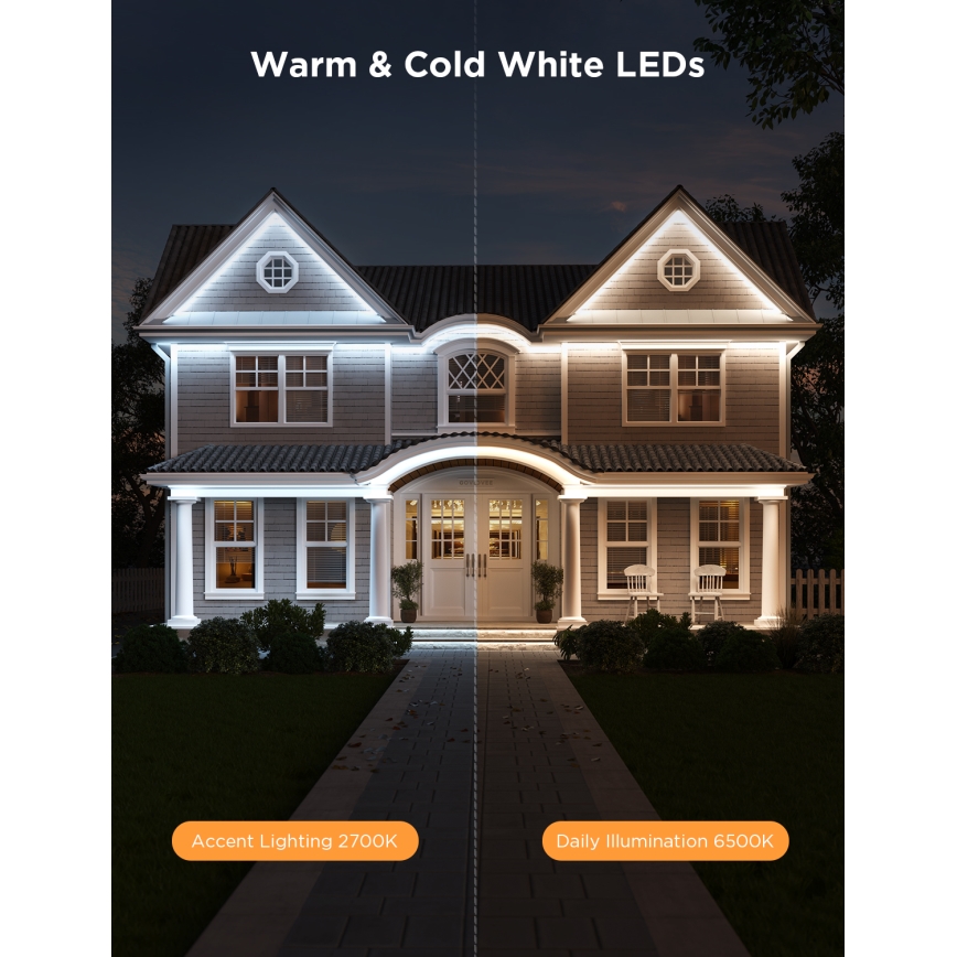 Govee - Fita LED pare exterior Pro SMART RGBICWW 10m 2700-6500K Wi-Fi IP65