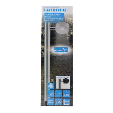 Grundig - Foco solar LED 1xLED/3,2V