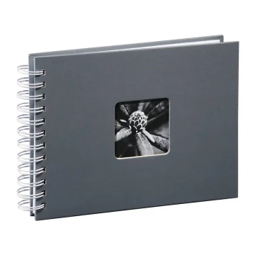 Hama - Album de fotos em espiral 24x17 cm 50 páginas cinzento
