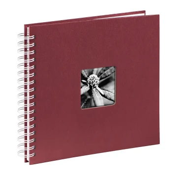 Hama - Album de fotos em espiral 28x24 cm 50 páginas vermelho