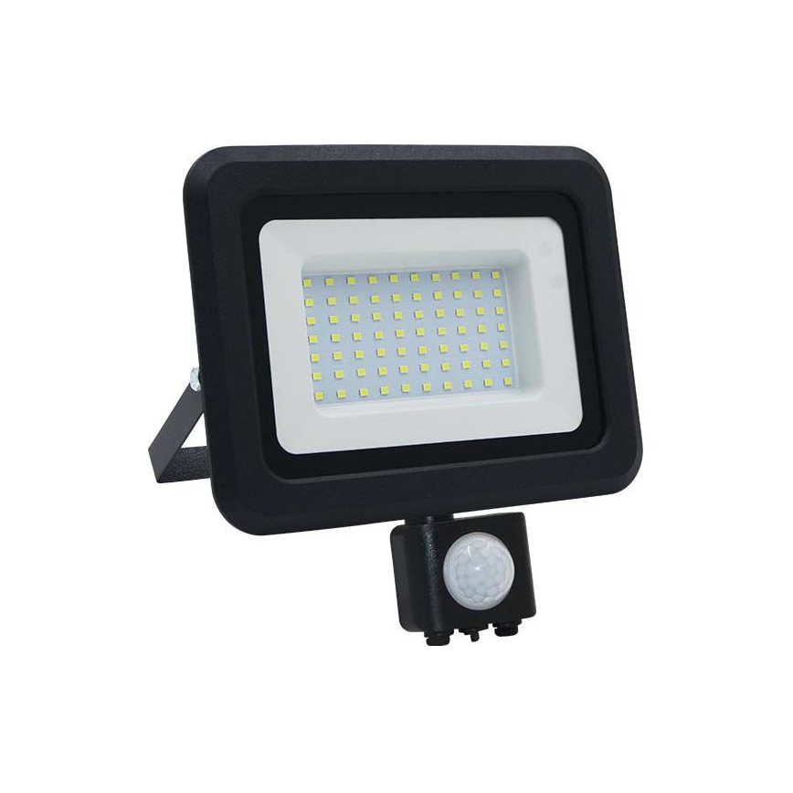 Holofote exterior LED com sensor LED/50W/230V 4000K IP44 preto