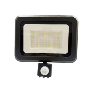 Holofote exterior LED com sensor LED/50W/230V 4000K IP44 preto