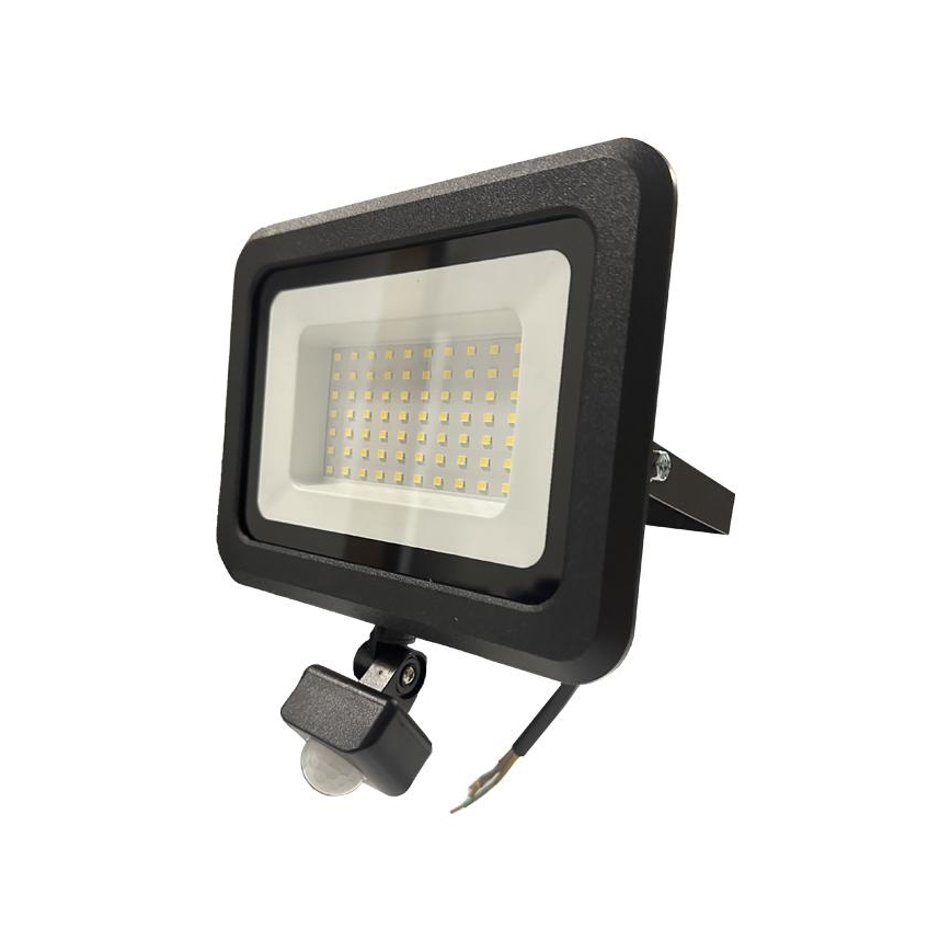 Holofote exterior LED com sensor LED/50W/230V 4000K IP44 preto