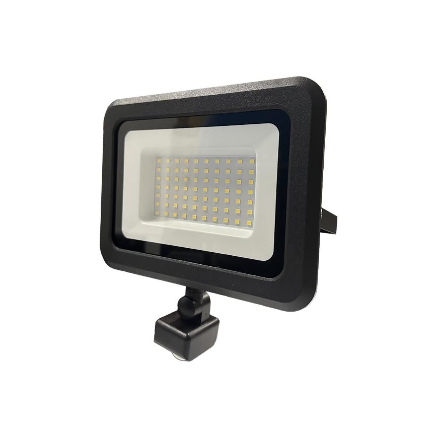 Holofote exterior LED com sensor LED/50W/230V 4000K IP44 preto