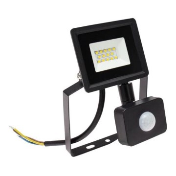 Holofote exterior LED com sensor NOCTIS LUX 3 LED/10W/230V 4000K IP44 preto