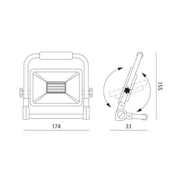 Holofote LED LED/50W/230V 4000K IP65