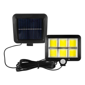 Holofote solar LED com sensor LED/1,5W/3,7V 6000K IP44