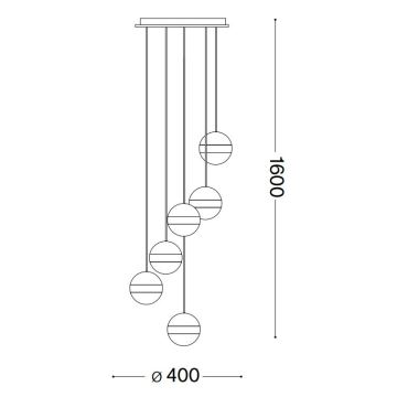 Ideal Lux - Candeeiro suspenso LED GALAXY LED/58W/230V