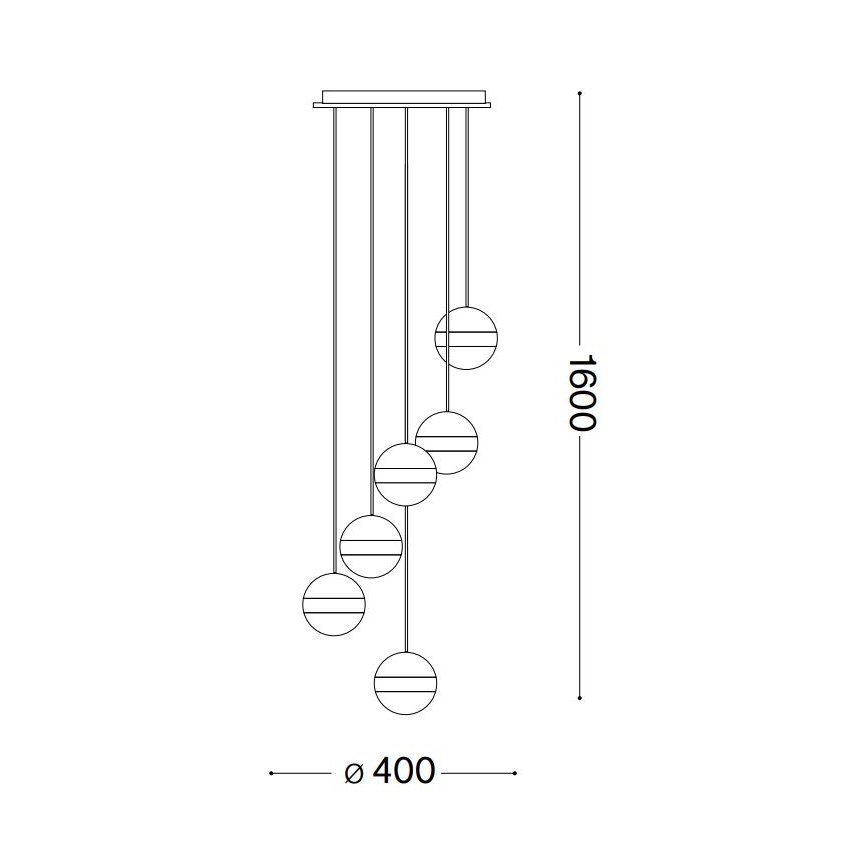 Ideal Lux - Candeeiro suspenso LED GALAXY LED/58W/230V