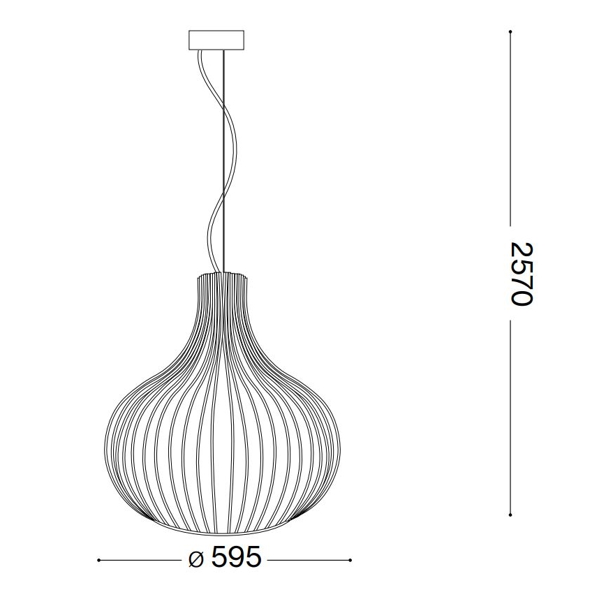 Ideal Lux - Candeeiro suspenso ONION 1xE27/60W/230V diâmetro 59,5 cm