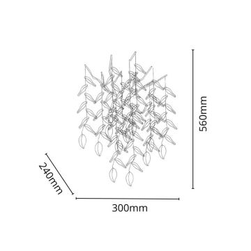 Iluminação de parede de cristal 3xG9/40W/230V dourado