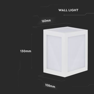 Iluminação de parede exterior LED LED/12W/230V IP65 4000K branco