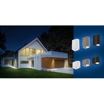 Iluminação de parede exterior PARETE 1xGU10/6W/230V IP54 preta