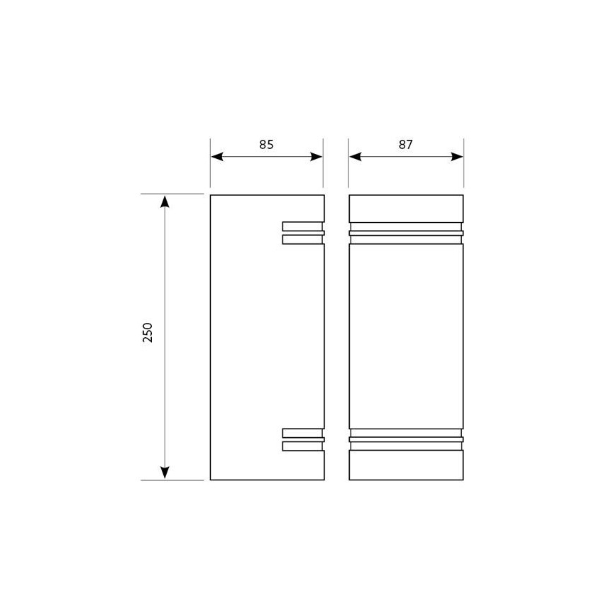 Iluminação de parede exterior QUAZAR7 2xGU10/11W/230V IP44 preta