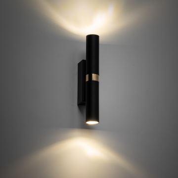 Iluminação de parede LED LAGOS 2xG9/3W/230V 4000K preto/dourado