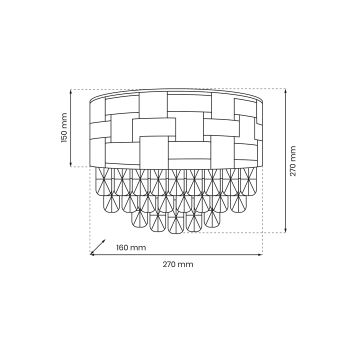 Iluminação de parede LUXURIA 2xE14/40W/230V dourada