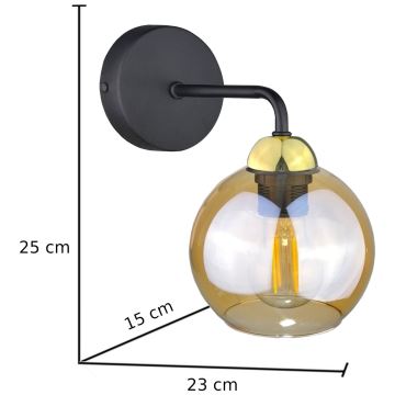 Iluminação de parede MELLE GOLD 1xE27/60W/230V