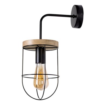 Iluminação de parede NETUNO 1xE27/25W/230V carvalho