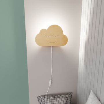 Iluminação de parede para crianças CLOUD 1xE14/10W/230V nuvem