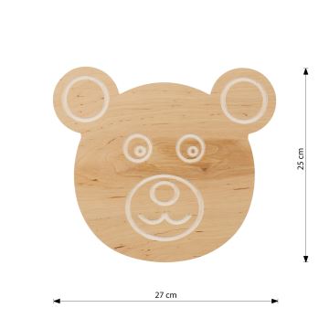 Iluminação de parede para crianças TED 1xE14/10W/230V urso