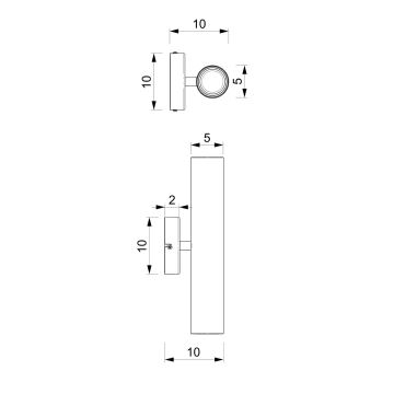 Iluminação de parede RAITO 2xGU10/8W/230V branco