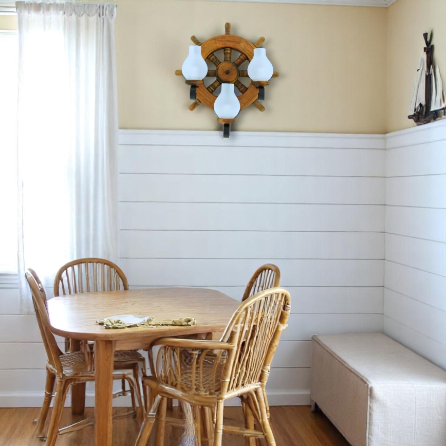 Iluminação de parede TIMONA 3xE14/40W/230V faia