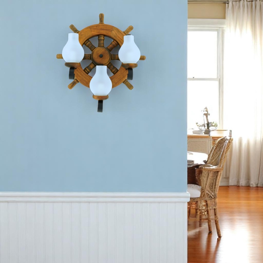 Iluminação de parede TIMONA 3xE14/40W/230V faia