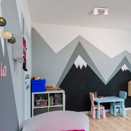 Iluminação de teto DIXIE 2xGX53/11W/230V rosa