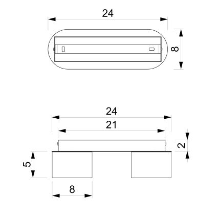 Iluminação de teto DIXIE 2xGX53/11W/230V rosa
