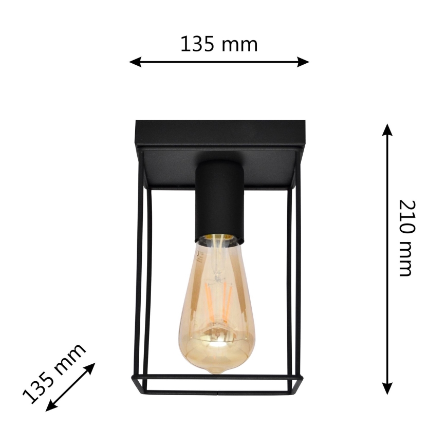 Iluminação de teto FINN 1xE27/15W/230V preto