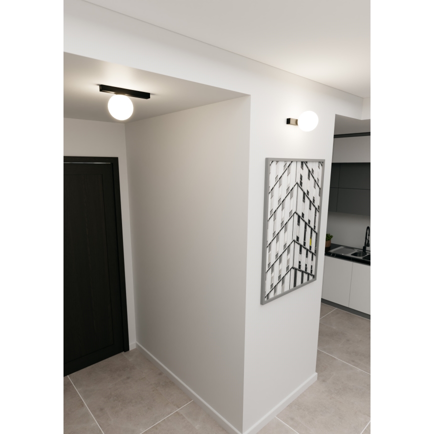 Iluminação de teto FIT 1xE14/10W/230V preto/branco