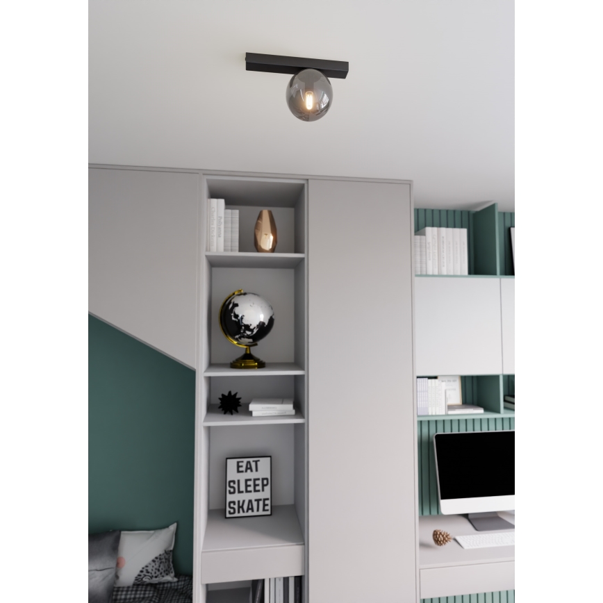 Iluminação de teto FIT 1xE14/10W/230V preto/cinzento