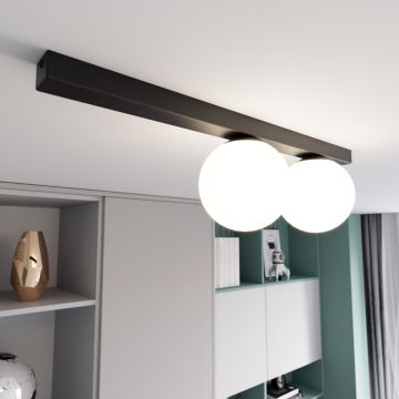 Iluminação de teto FIT 2xE14/10W/230V preto/branco