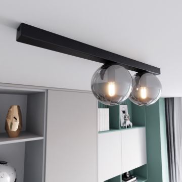 Iluminação de teto FIT 2xE14/10W/230V preto/cinzento