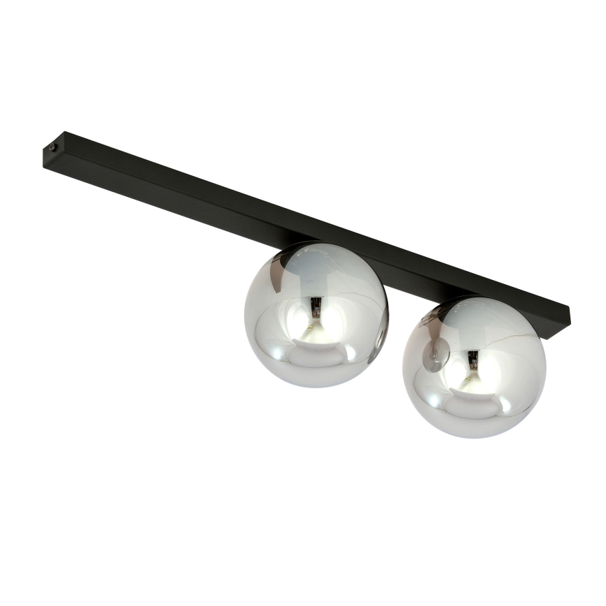 Iluminação de teto FIT 2xE14/10W/230V preto/cinzento