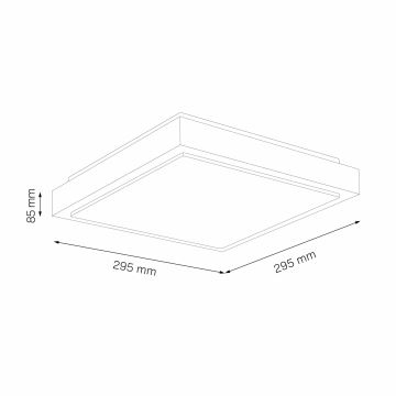 Iluminação de teto KAZIMIERZ 2xE27/20W/230V 29,5x29,5 cm prateado