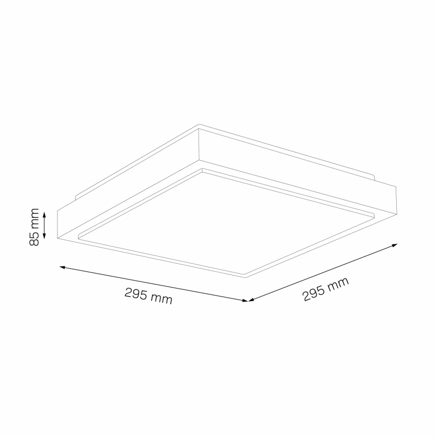 Iluminação de teto KAZIMIERZ 2xE27/20W/230V 29,5x29,5 cm prateado