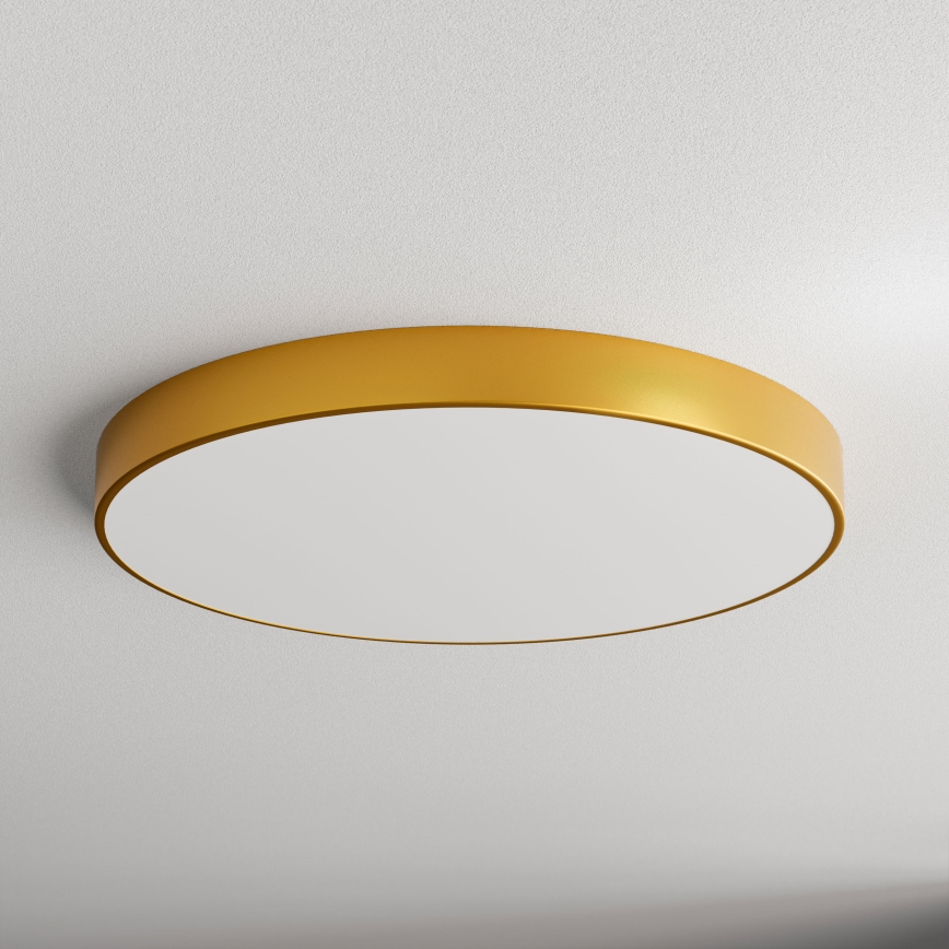 Iluminação de teto LED CLEO LED/96W/230V 3000K diâmetro 80 cm dourado