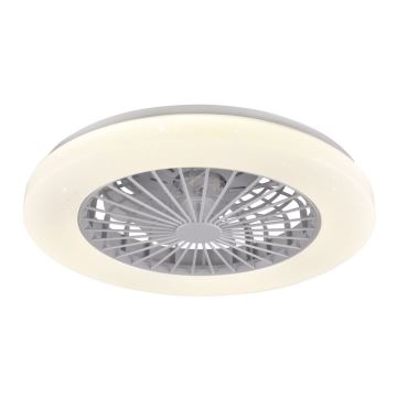 Iluminação de teto LED com regulação e ventoinha LIBYA LED/48W/230V 3000-6500K branco + comando